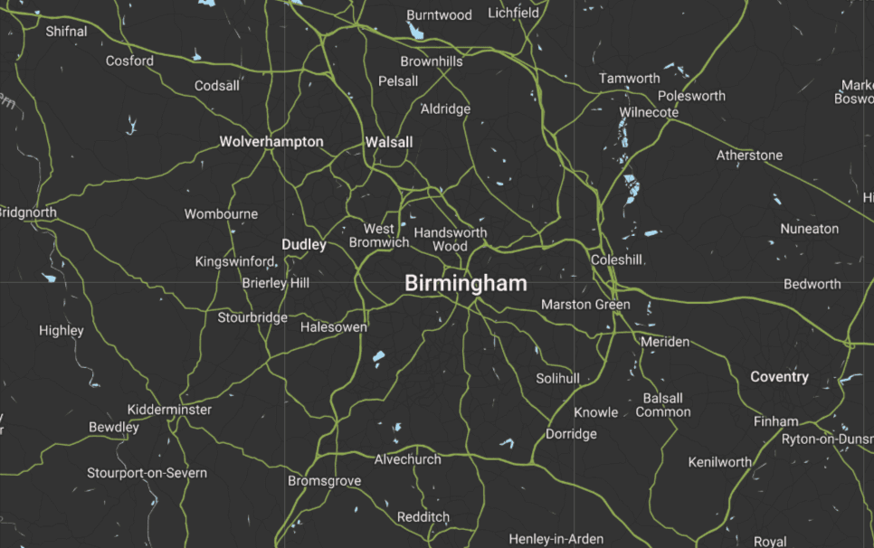Map of Birmingham