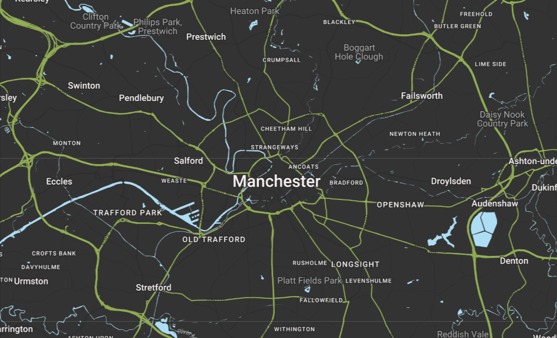 Map of Manchester